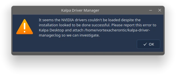 Verify NVIDIA Driver failed