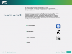 openSUSE Installation Desktop
