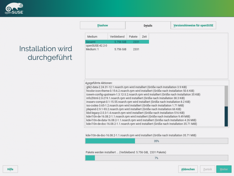 openSUSE Installation Installation