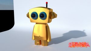 Burby, Little Robot made with Blender rendered in cycles
