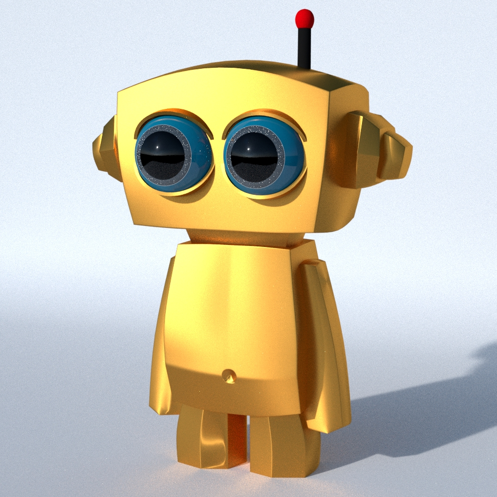 Burby, Little Robot made with Blender rendered in cycles